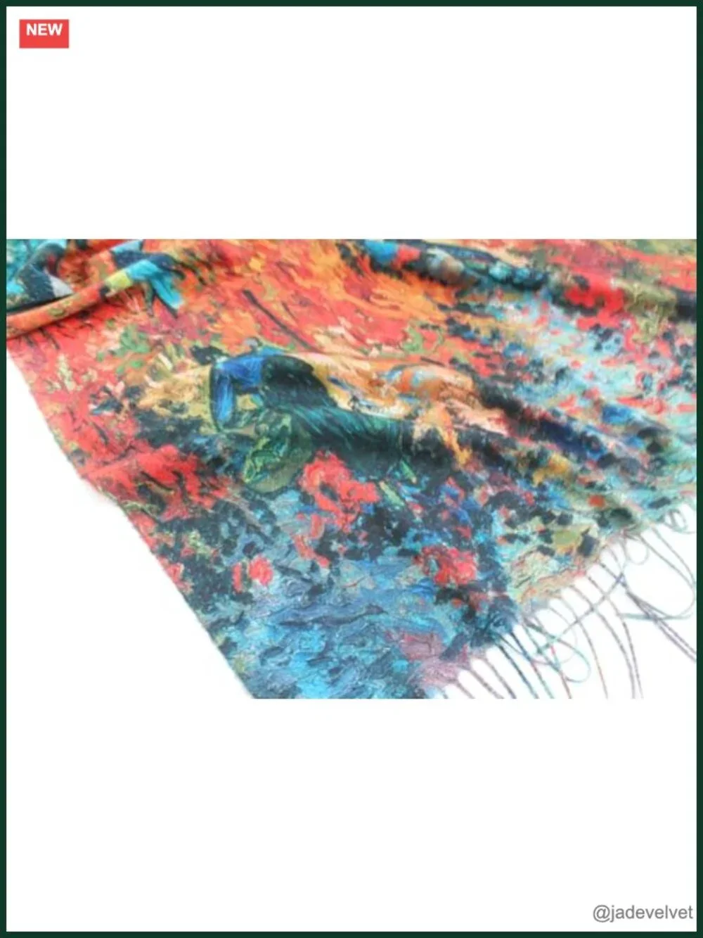 Cashmere Feel Scarf Shawl Wrap Art Print Soft Winter Warm Large